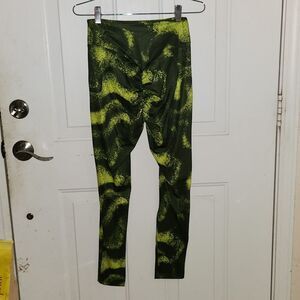 GYMSHARK GS POWER ORIGINAL LEGGINGS Moss Olive Print L NIP